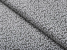 Biante Bavlnený záves Sandra SA-258 Ornamenty na tmavo sivom 130x160 cm