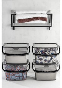 Sada 4 ks úložnýcb boxů KAREN antracitová