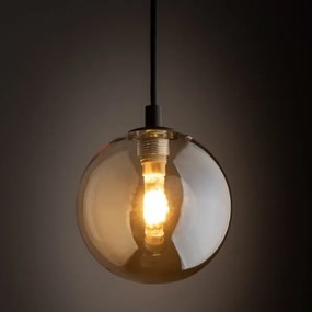 Luster na lanku do lištového systému TRACER 1xG9/8W/230V čierna/dymová hnedá