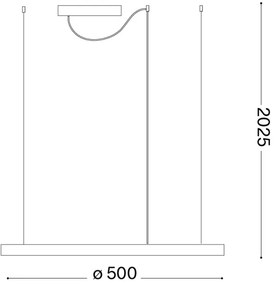 Ideal Lux - LED luster na lankách ORACLE SLIM LED/29W/230V 3000K priemer 50 cm zlatý