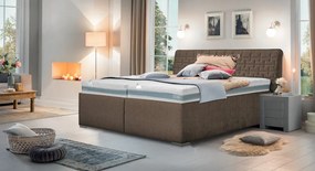 Posteľ Rita 180x200 cm, hnedá látka