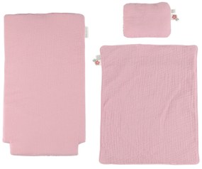 Kočík pre bábiky drevený s perinkou Pink