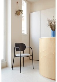 Čierno-sivá jedálenská stolička v dekore jaseňa Eclipse - Teulat