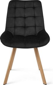 Jedálenská stolička SORIA VELVET, čierna