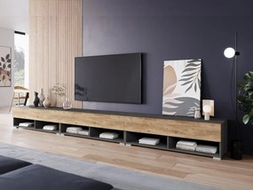 TV stolík Adenik 300, Farby: čierny grafit, Osvetlenie: bez osvetlenia