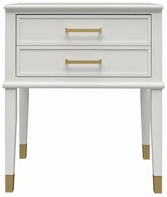 Biely nočný stolík Westerleigh – CosmoLiving by Cosmopolitan