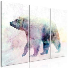 Artgeist Obraz - Lonely Bear (3 Parts) Veľkosť: 90x60, Verzia: Na talianskom plátne
