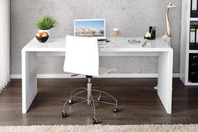 Kancelársky stôl Barter 120cm biely vysoký lesk