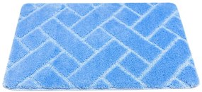 Kúpeľňový koberček Lotus modrý, tehla