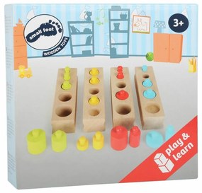 Small Foot Drevené vkladacie závažička farebná