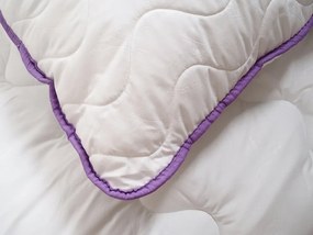 Celoročná prikrývka prešívaná STELLA LAVENDER 140x200 cm, biela