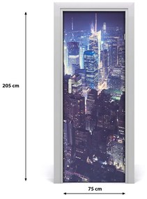 Fototapeta samolepiace na dvere Manhattan noc 75x205 cm