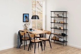 ROXY Prírodný dub/čierny rám - DREVENÁ STOLIČKA DO OBÝVAČKY, JEDÁLNE, KUCHYNE, RETRO