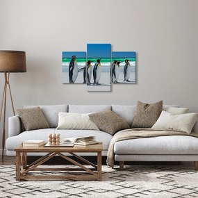 Obraz - Skupina kráľovských Tučniakov (90x60 cm)