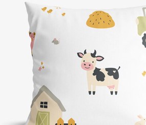 Goldea detská bavlnená obliečka na vankúš - život na farme 30 x 50 cm
