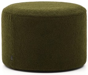 Zelený taburet z textílie buklé Kaeli – Kave Home