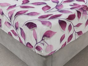 XPOSE® Mikroplyšová plachta IVANKA Exclusive - fialová 90x200 cm