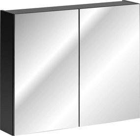 Comad Zrkadlová skrinka bez osvetlenia Santa Fe Black 80 čierna