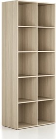 Regál FRAME, vysoký, 2 stĺpce, 2162 x 872 x 450 mm, dub prírodný