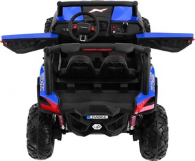 Ramiz Elektrická bugina SuperStar pre deti modrá + pohon 4x4 + diaľkové ovládanie + batožinový priestor + MP3 LED + zámok dverí