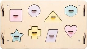 Montessori Activity board domček naturálny pastel