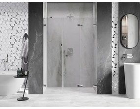 Mexen Lunar-F, pravé sklápacie sprchové dvere 110 cm, číre sklo, chrómový profil, 836S-110-050-01-00-P