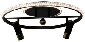 LED Stmievateľné stropné svietidlo LED/60W/230V 3000-6500K čierna +diaľkové ovládanie