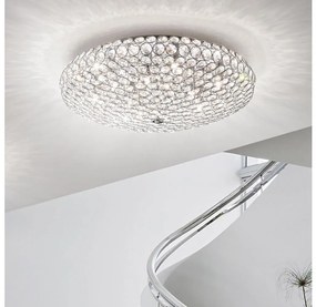 Ideal Lux - LED Krištáľové stropné svietidlo KING 9xG9/3W/230V pr. 53,5 cm chróm