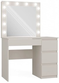 Toaletný stolík Micras 2 (kašmír) (P) (so zrkadlom) (s LED osvetlením). Akcia -20%. Vlastná spoľahlivá doprava až k Vám domov. 1132478