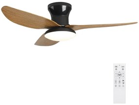 Brilagi-LED stmievateľný stropný ventilátor LED/30W/230V 3000-6500K čierna/hnedá