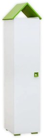Skriňa Bb04 Biely+zelená