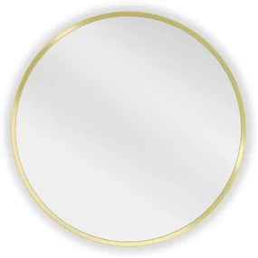 Mexen Loft, okrúhle kúpeľňové zrkadlo 45 cm, farba rámu zlatá lesklá, 9850-045-045-000-50