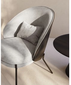 Čierno-sivé kreslo Eamy – Kave Home