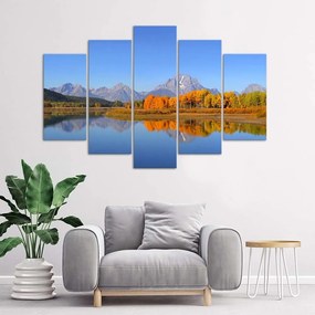 Obraz na plátně pětidílný Krajina Jezero Příroda - 150x100 cm