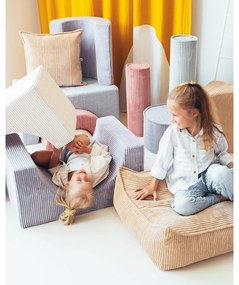 Modré menčestrové penové ihrisko 75x49x37 cm Rainbow Montessori – Wigiwama