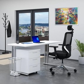Zostava kancelárskeho nábytku Visio 1, 160 cm, biela