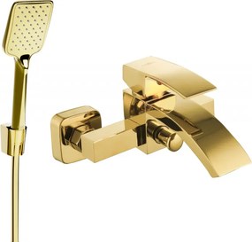 Mexen Libra R62 vaňová batéria so sprchovou súpravou, zlatá - 74513R62-50