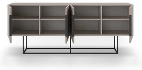 Sivo-béžová nízka komoda 200x80 cm Titan – Marckeric