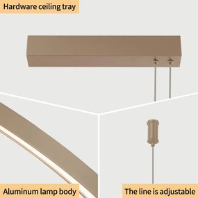 Brilagi - stmievateľný LED závesný luster PORTOFINO LED/98W/230V béžový + DO