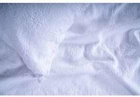 Biela súprava prikrývky a obliečky na vankúš zo žakára 240x260 cm Jacquard – Mila Home Luxury