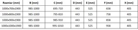 Mexen Omega, sprchovací kút s posuvnými dverami 100 (dvere) x 80 (stena) cm, 8mm sklo, zlatý profil-číre sklo, 825-100-080-50-00