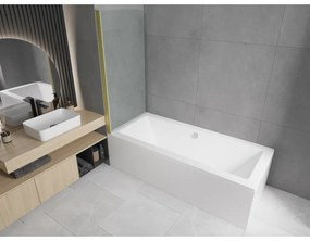 Mexen FELIX, vaňová zástena, 1-krídlo, 70 x 140 cm, zlatá, 890-070-001-50-00