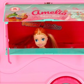 Hračka pre bábiky KIK 2v1 Karavan a Food Truck so zmrzlinou, 21-dielna sada