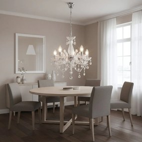 Toolight Toolight, stropné svietidlo 5xE14, EBT004-5CP, priehľadná-chróm, OSW-01258