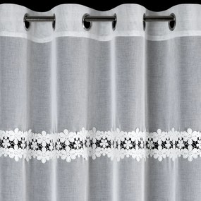ZÁCLONA NA KRÚŽKOCH KAJA 140X250 CM CM BIELA
