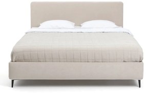Béžová čalúnená dvojlôžková posteľ s roštom 160x200 cm Noira Slim – Bonami Selection