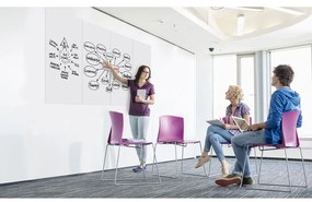 Bi-Office Bezrámová biela popisovacia tabuľa, magnetická, 1150 x 750 mm