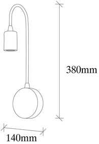 Čierne nástenné svietidlo Baston – Opviq lights
