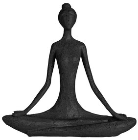 Dekorácia Yoga Lady čierna 18,5 x 19 x 5 cm, polystone