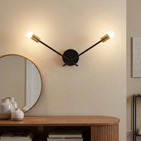 Toolight Toolight, nástenné svietidlo 2xE27 APP1119-2W, čierna-zlatá, OSW-01642